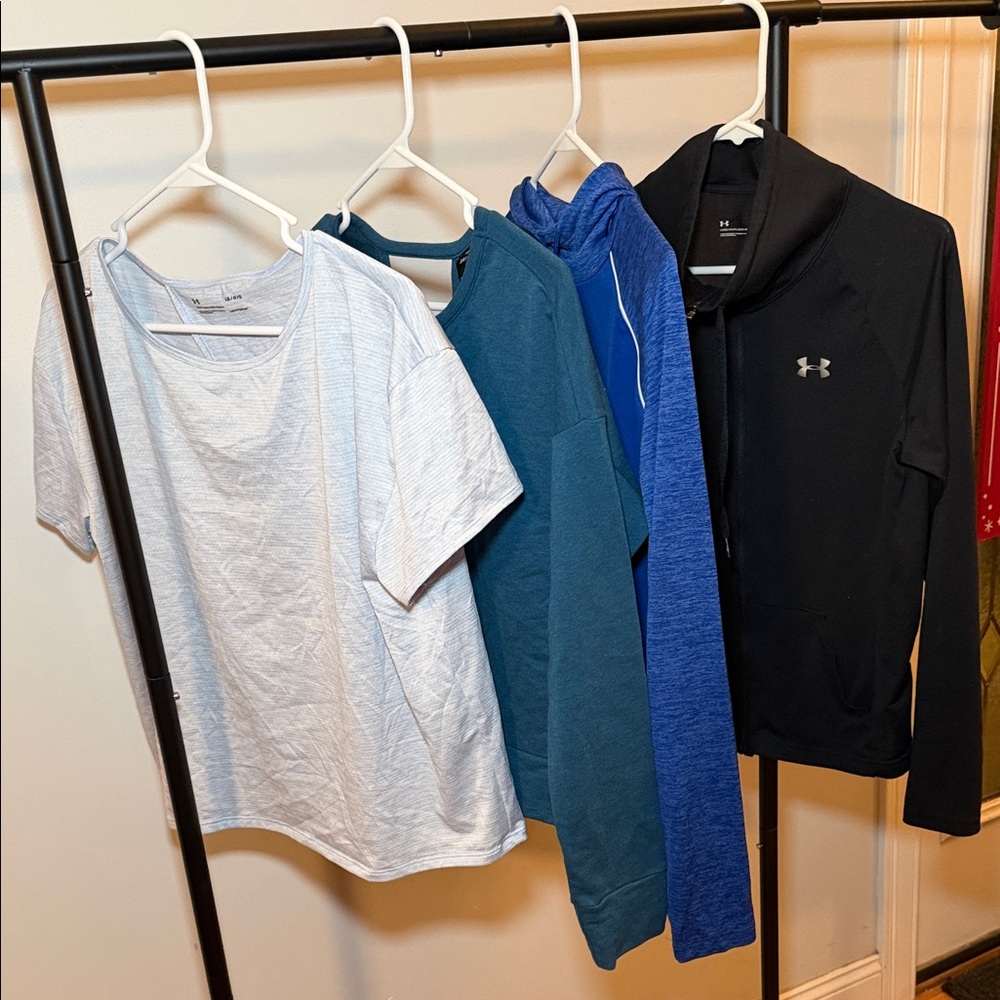 Under Armour Black and Blue Women's Tops Medium and blue one is large
